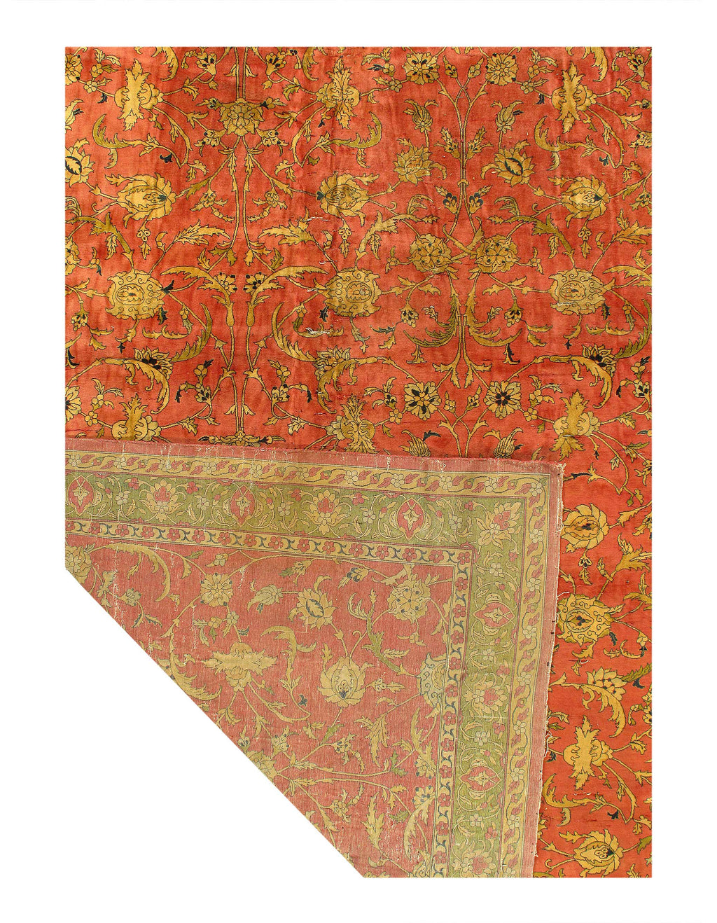 Fine Hand knotted Antique Agra rug 14'9"x25'7"-2