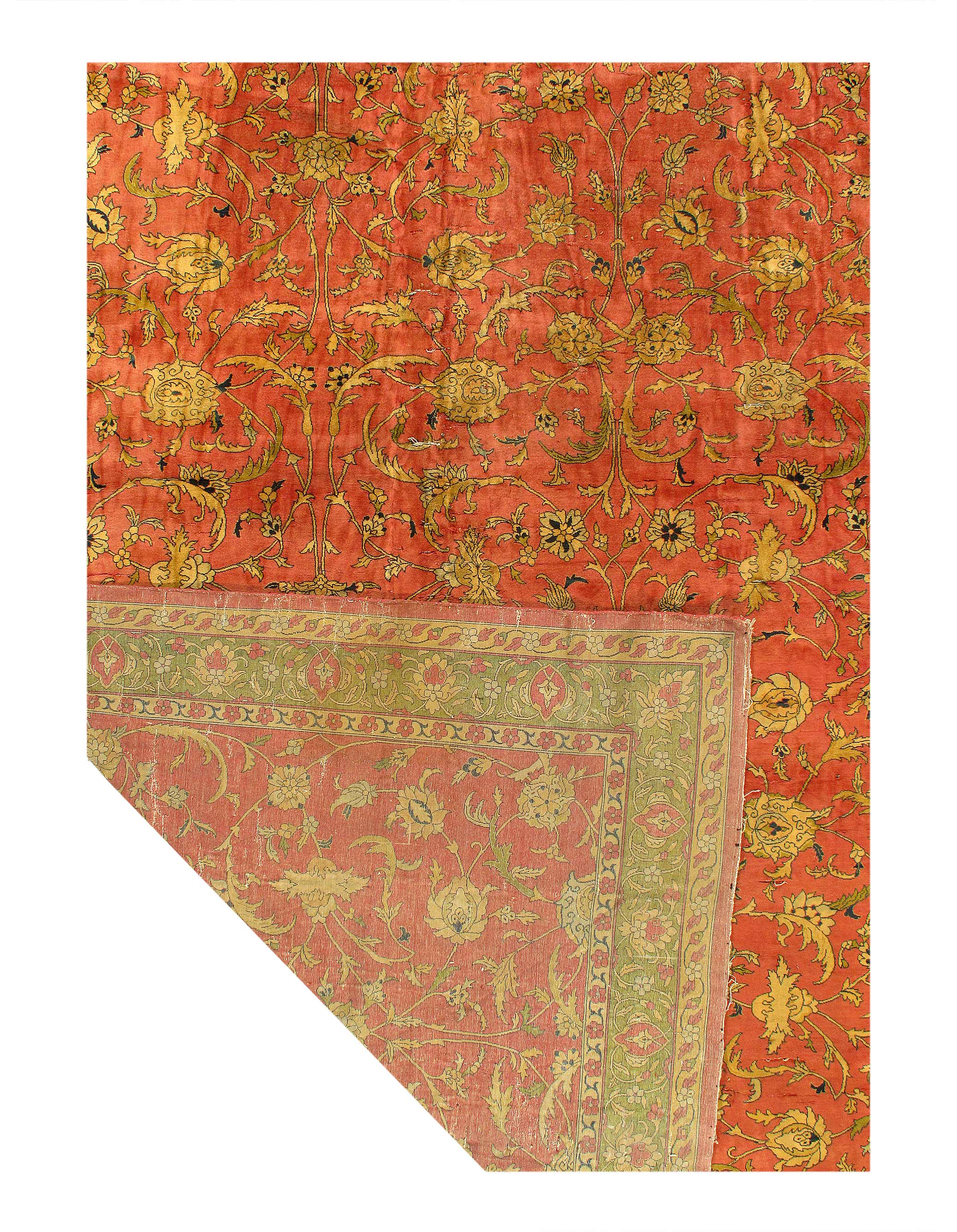 Fine Hand knotted Antique Agra rug 14'9"x25'7"-2