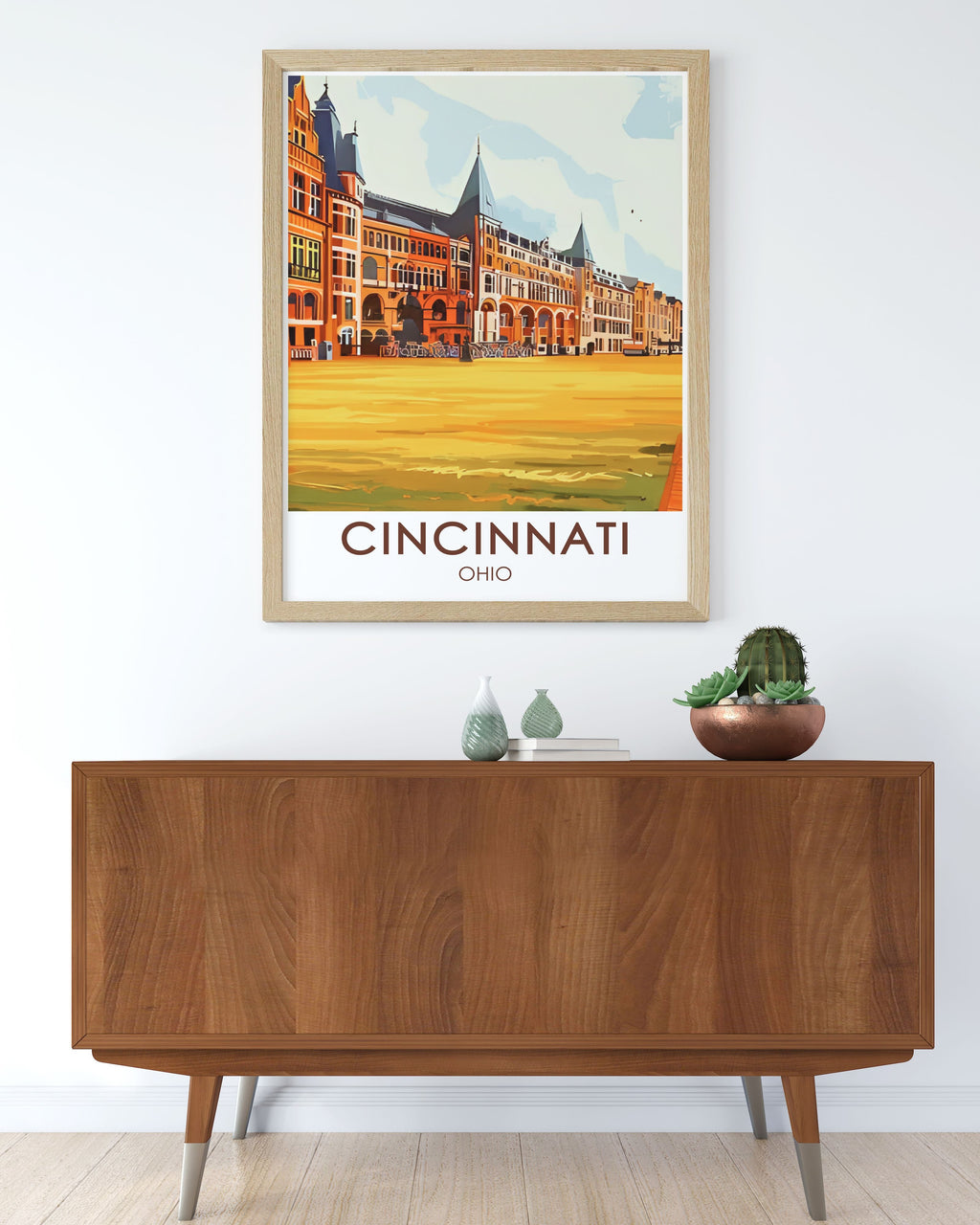 Cincinnati Poster Print -  Cincinnati Music Hall Poster Print - Cincinnati Skyline Travel Print - Cincinnati City Map Canvas Art-2