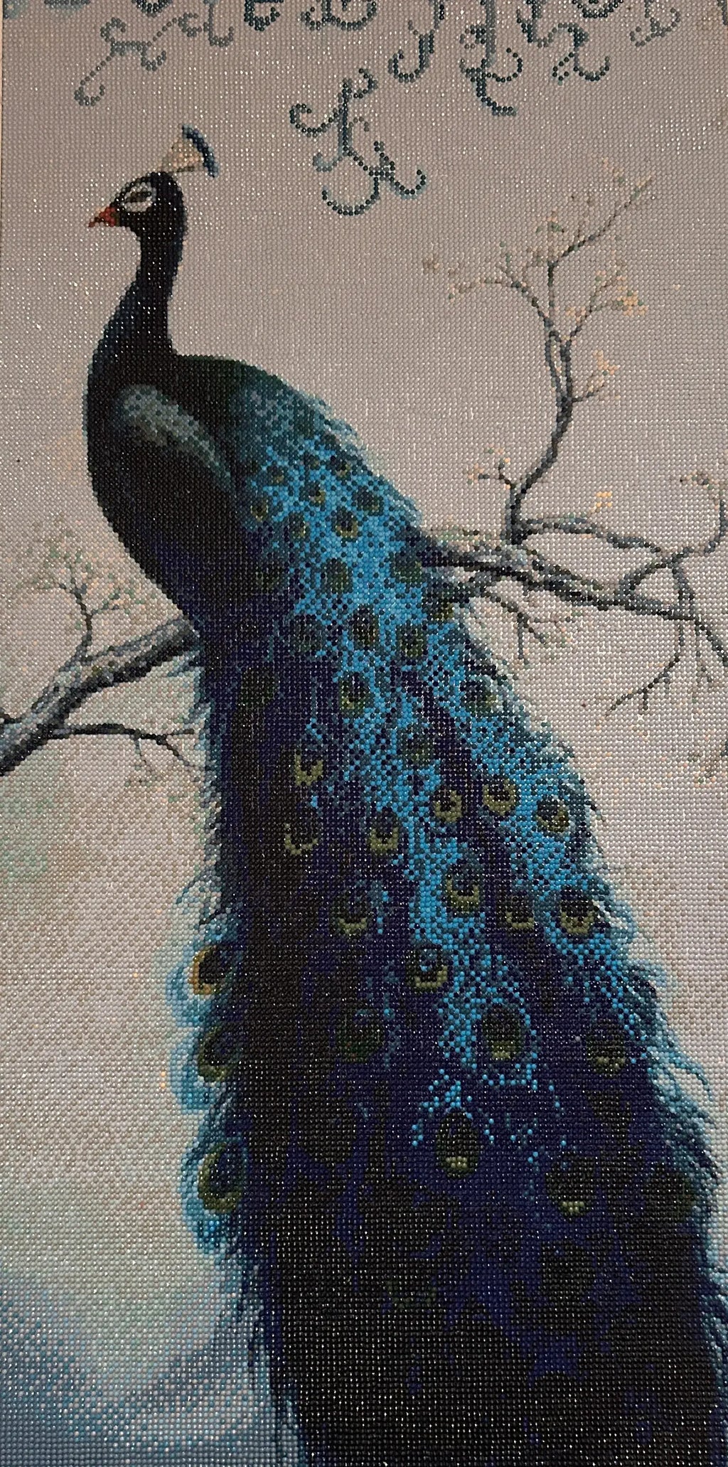 Azure Crest Peacock Diamond Painting