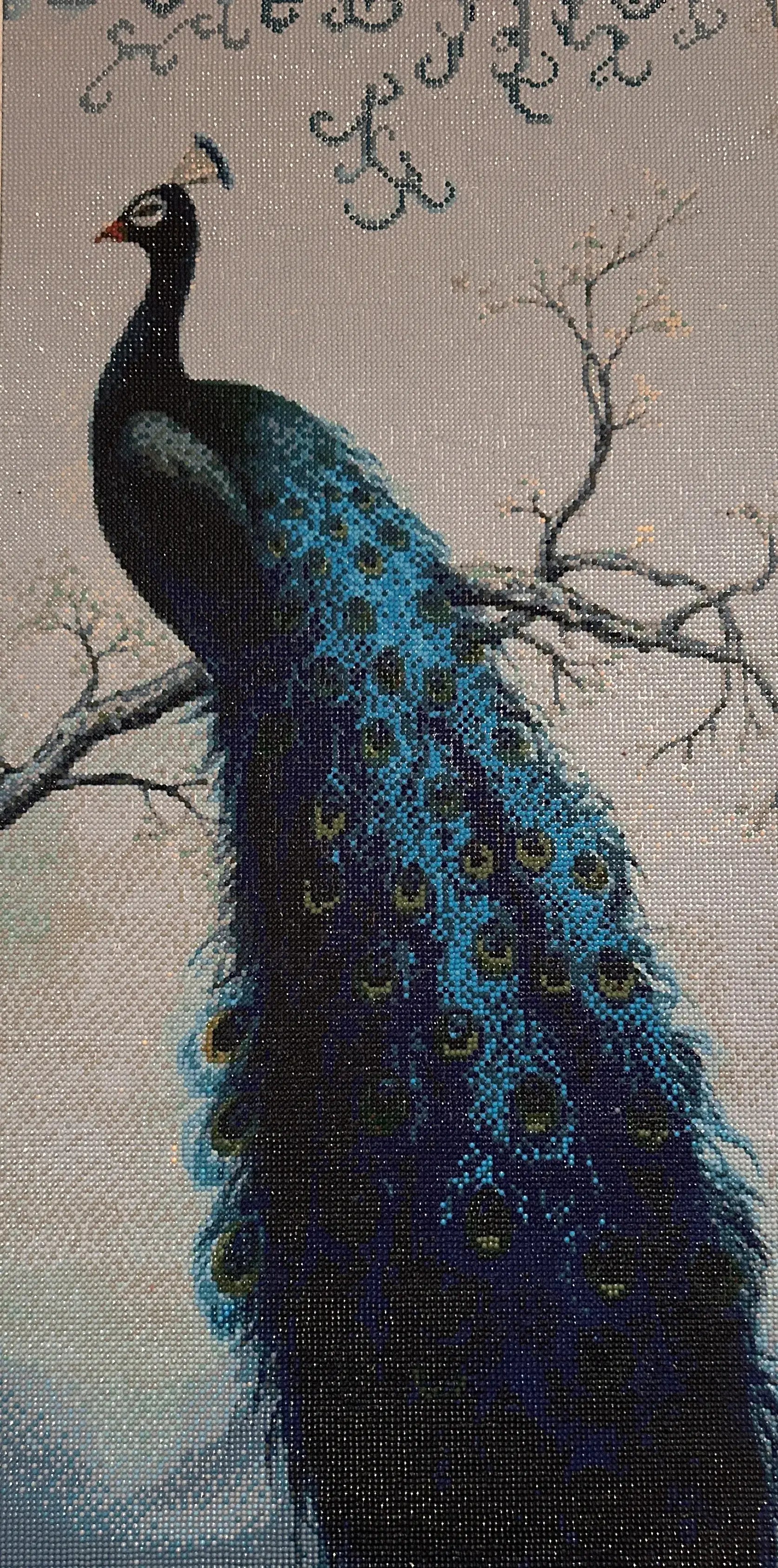 Azure Crest Peacock Diamond Painting