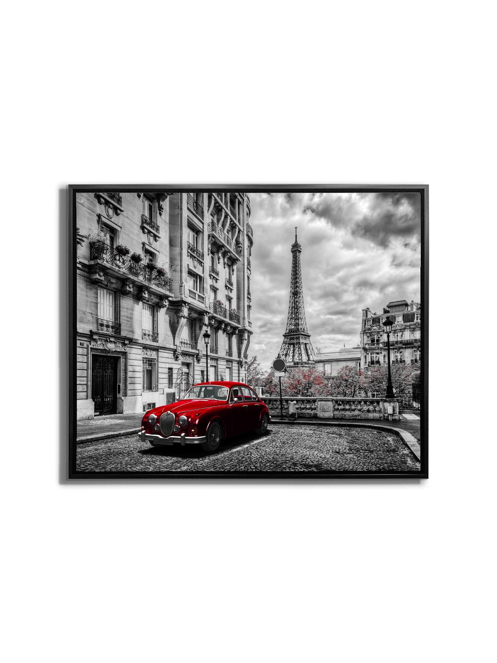 Canvas Print-Eiffel Tower Black white and red-Wall Art-4