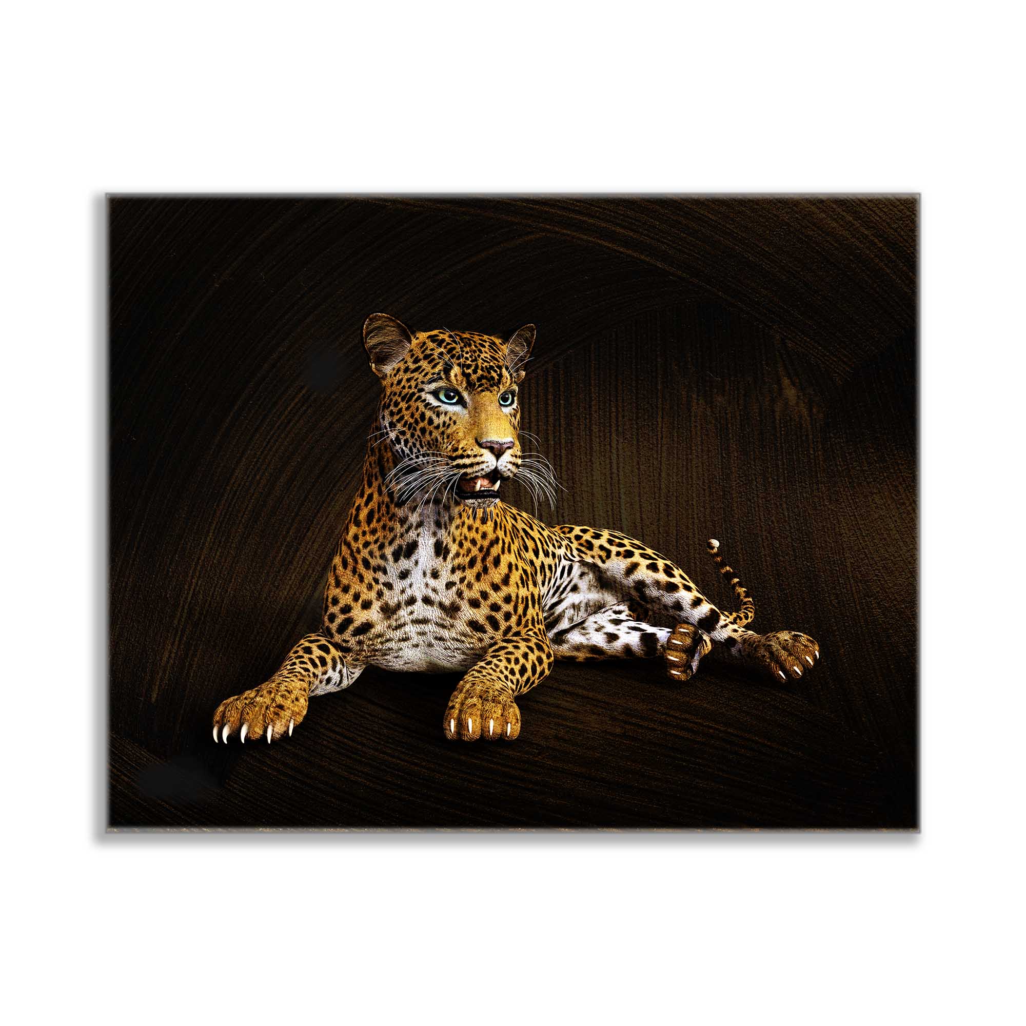 Leopard -Wildlife Canvas Art -Wall decor- Hand applied Gold varnish #4836-047-0
