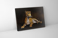 Leopard -Wildlife Canvas Art -Wall decor- Hand applied Gold varnish #4836-047-1