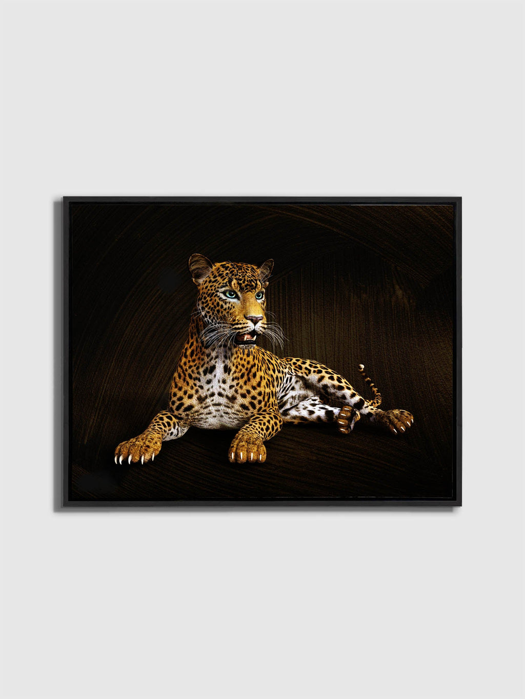 Leopard -Wildlife Canvas Art -Wall decor- Hand applied Gold varnish #4836-047-4