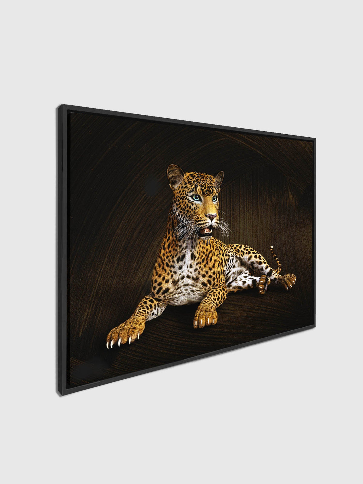 Leopard -Wildlife Canvas Art -Wall decor- Hand applied Gold varnish #4836-047-3