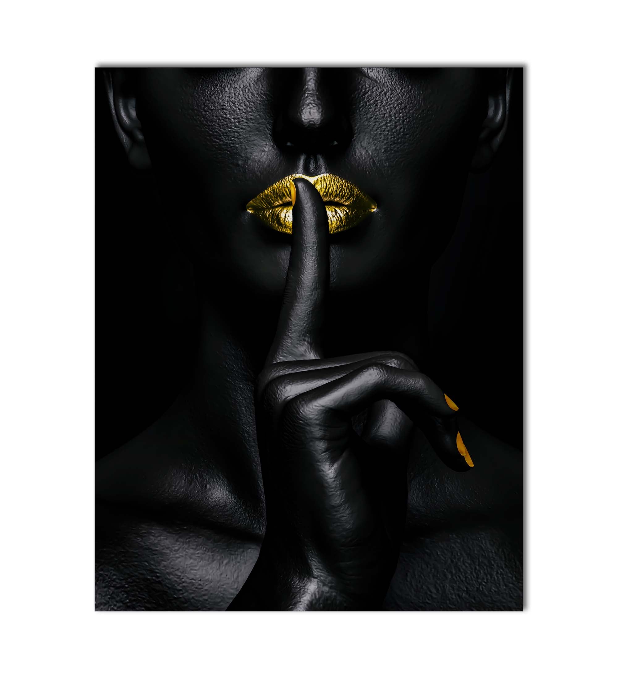 Noir Or-Abstract Gold and Black Wall art- Fine Art-Gold varnish-0