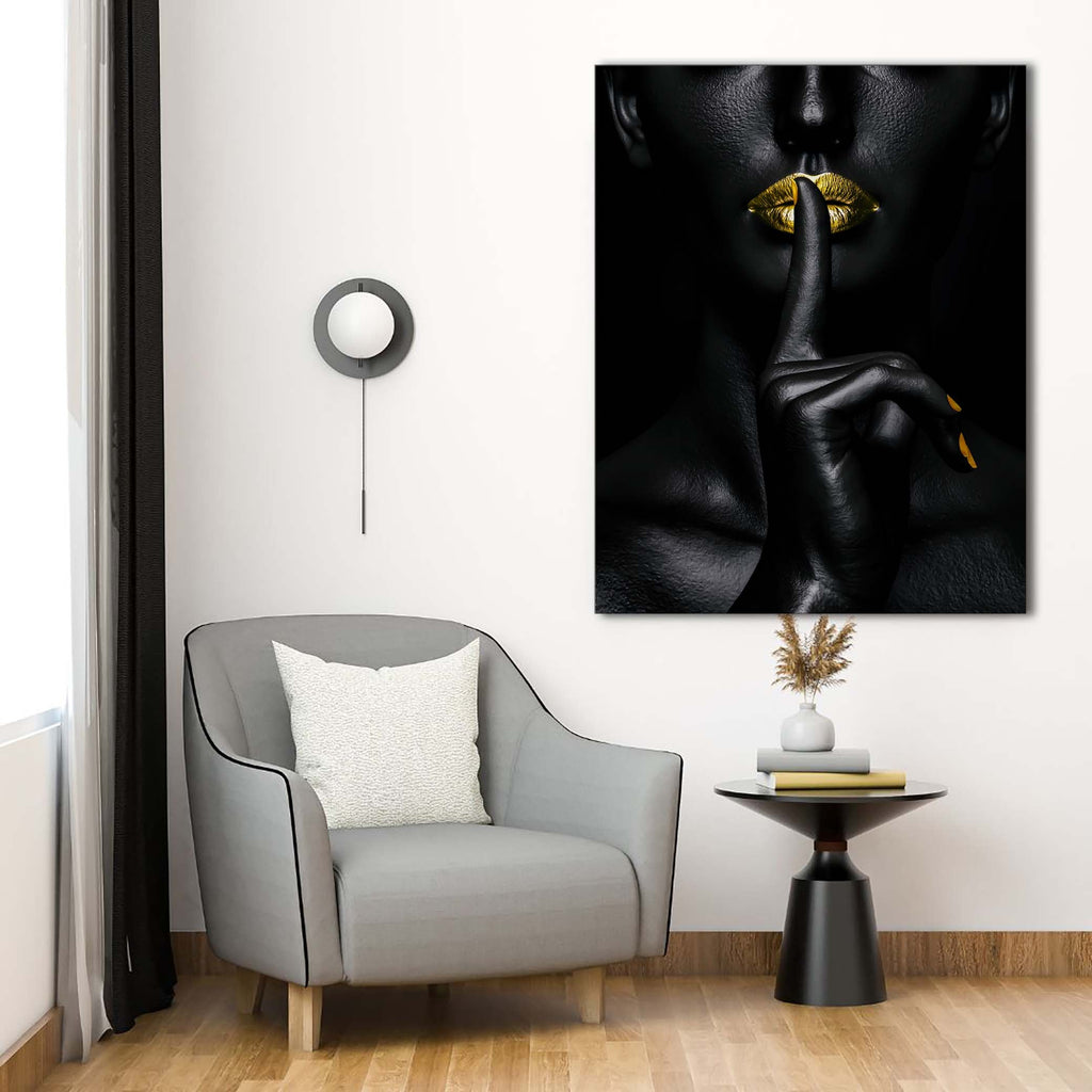 Noir Or-Abstract Gold and Black Wall art- Fine Art-Gold varnish-2