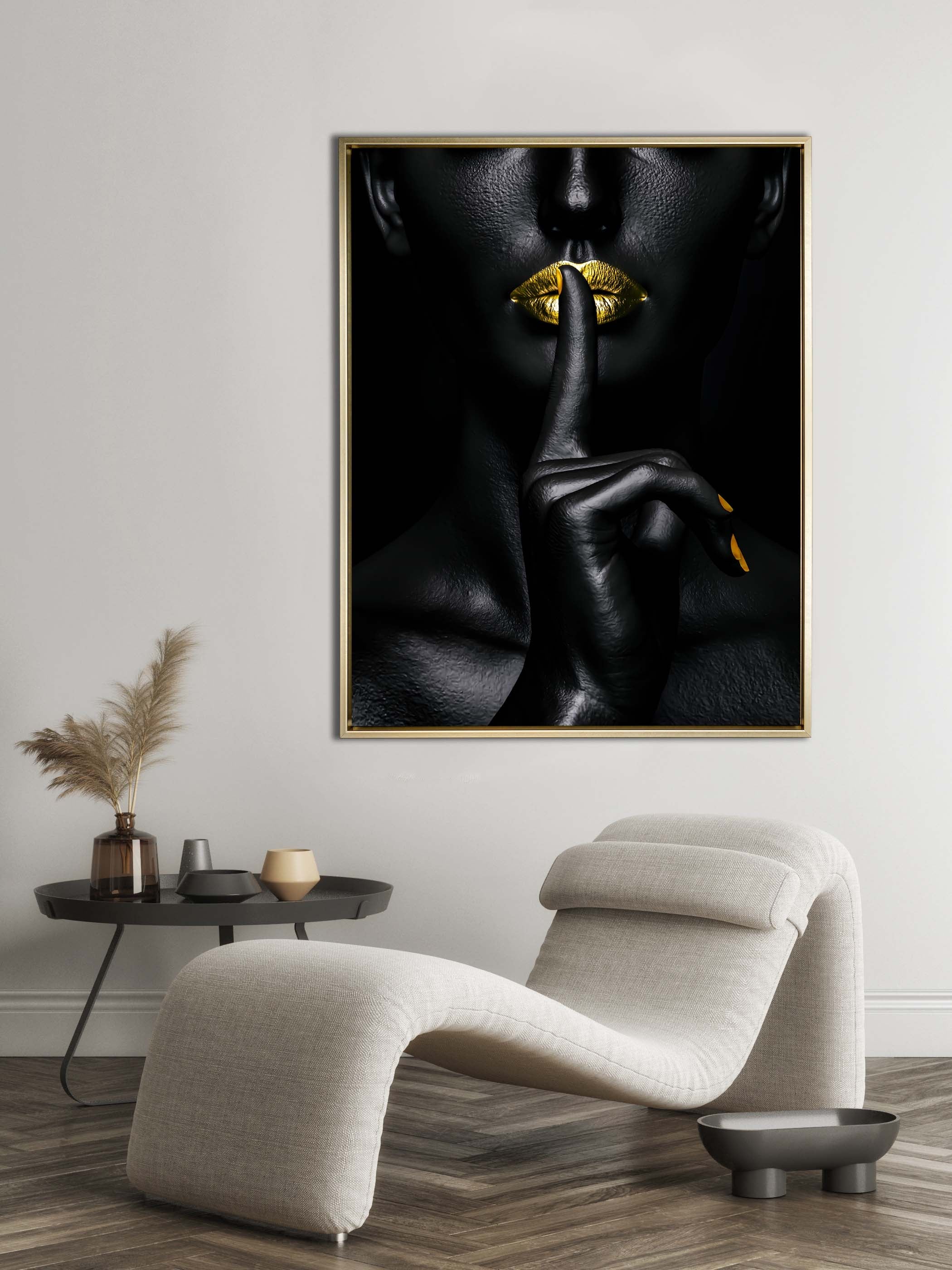 Noir Or-Abstract Gold and Black Wall art- Fine Art-Gold varnish-4