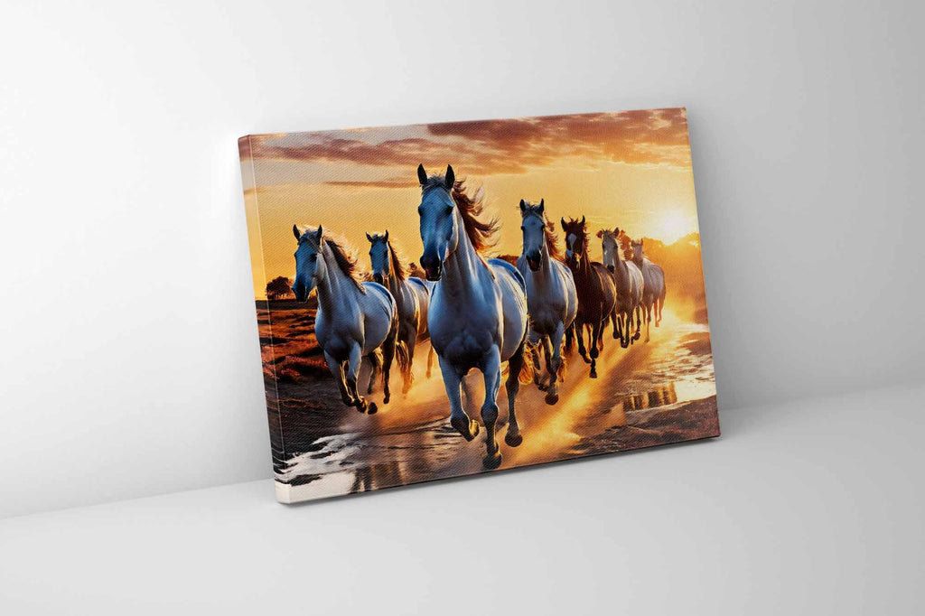 Lucky 7 Horses Fine Art Canvas-3