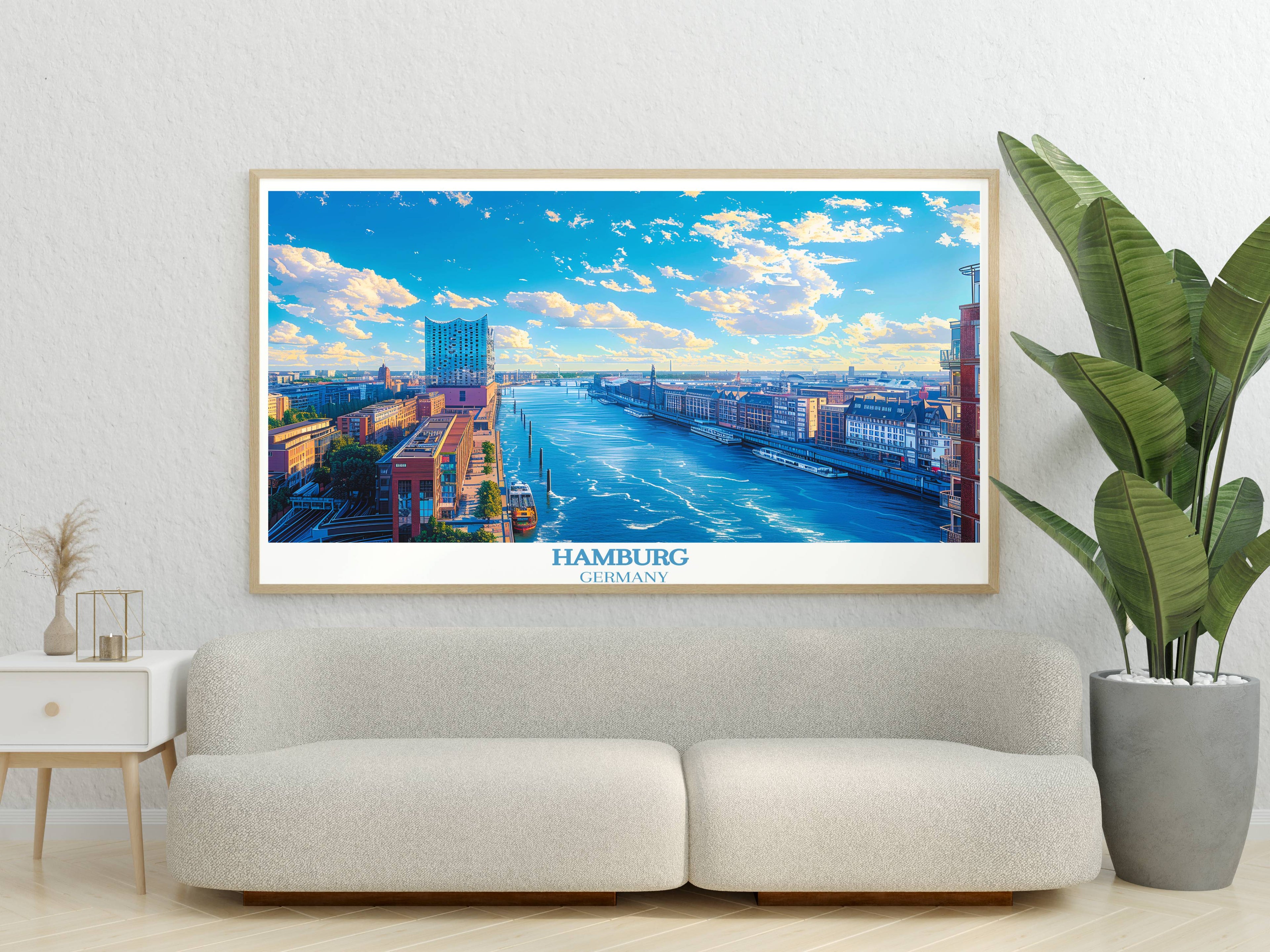 Hamburg Travel Poster - Hamburg Poster - Germany Wall Art - Elbphilharmonie - Germany Art Lover Gift-2