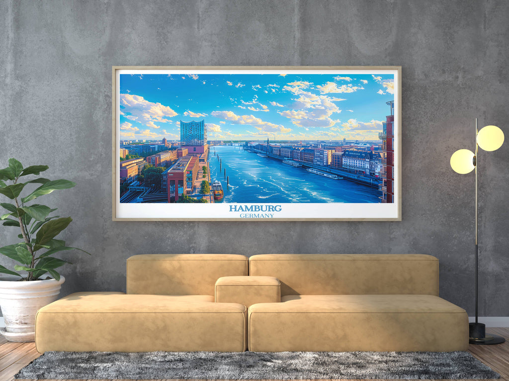 Hamburg Travel Poster - Hamburg Poster - Germany Wall Art - Elbphilharmonie - Germany Art Lover Gift-3