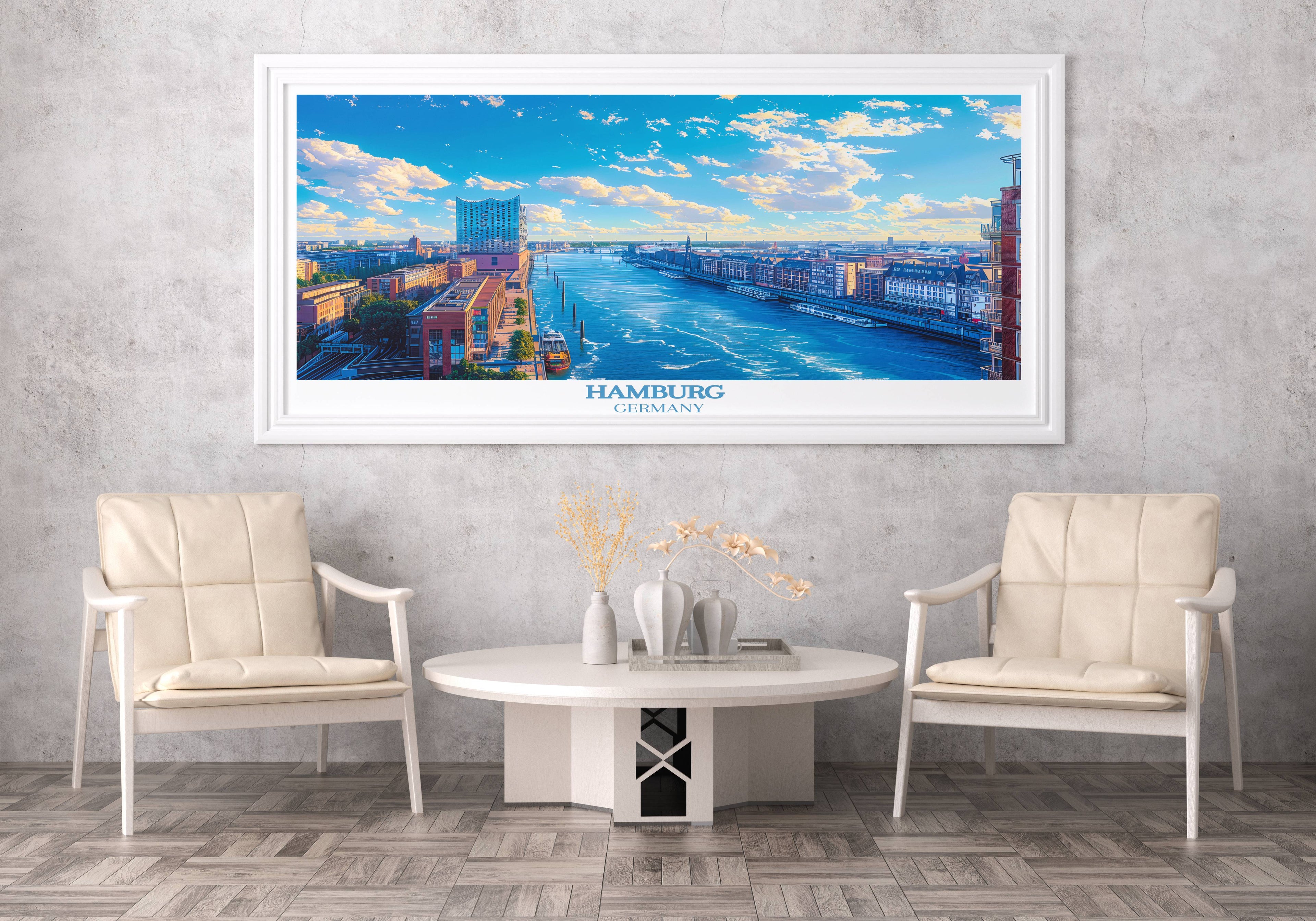 Hamburg Travel Poster - Hamburg Poster - Germany Wall Art - Elbphilharmonie - Germany Art Lover Gift-4
