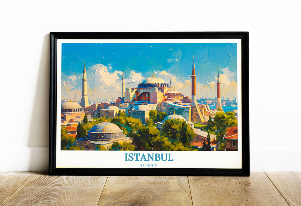 Vibrant Paintings and Art Prints of Istanbul Turkey - Housewarming Gifts - Hagia Sophia Painting
