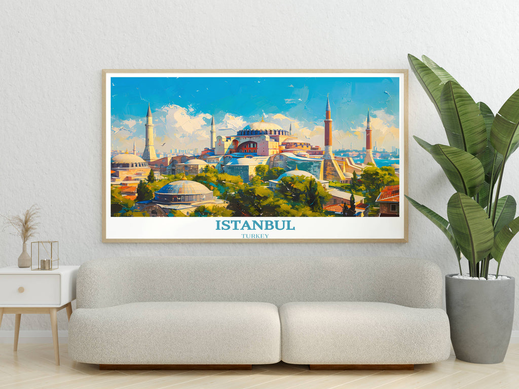 Vibrant Paintings and Art Prints of Istanbul Turkey - Housewarming Gifts - Hagia Sophia Painting