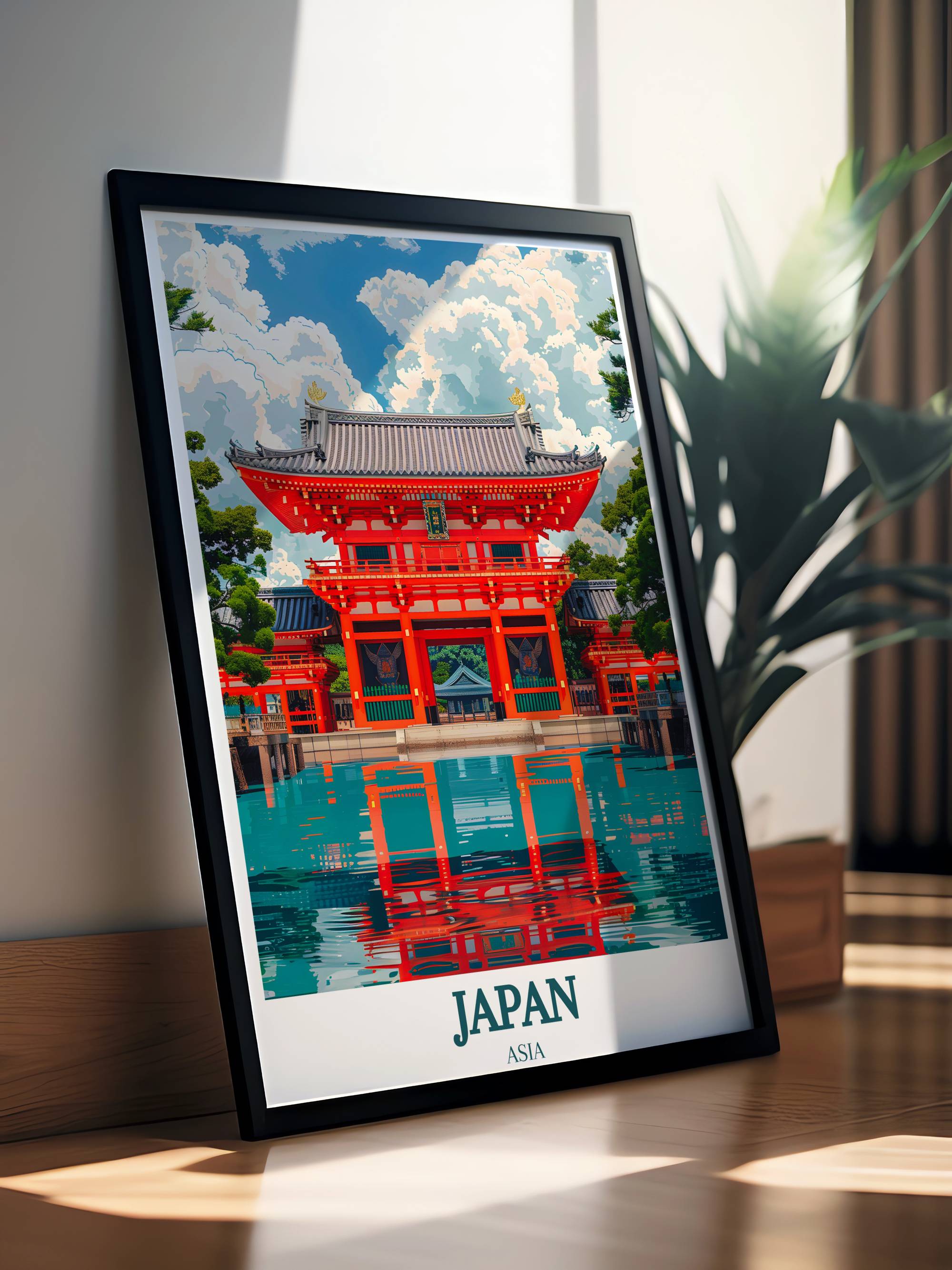 Itsukushima Shrine in Art - Tokyo Wall Art - Japan Art - Asian Decor - Asian Wall Art