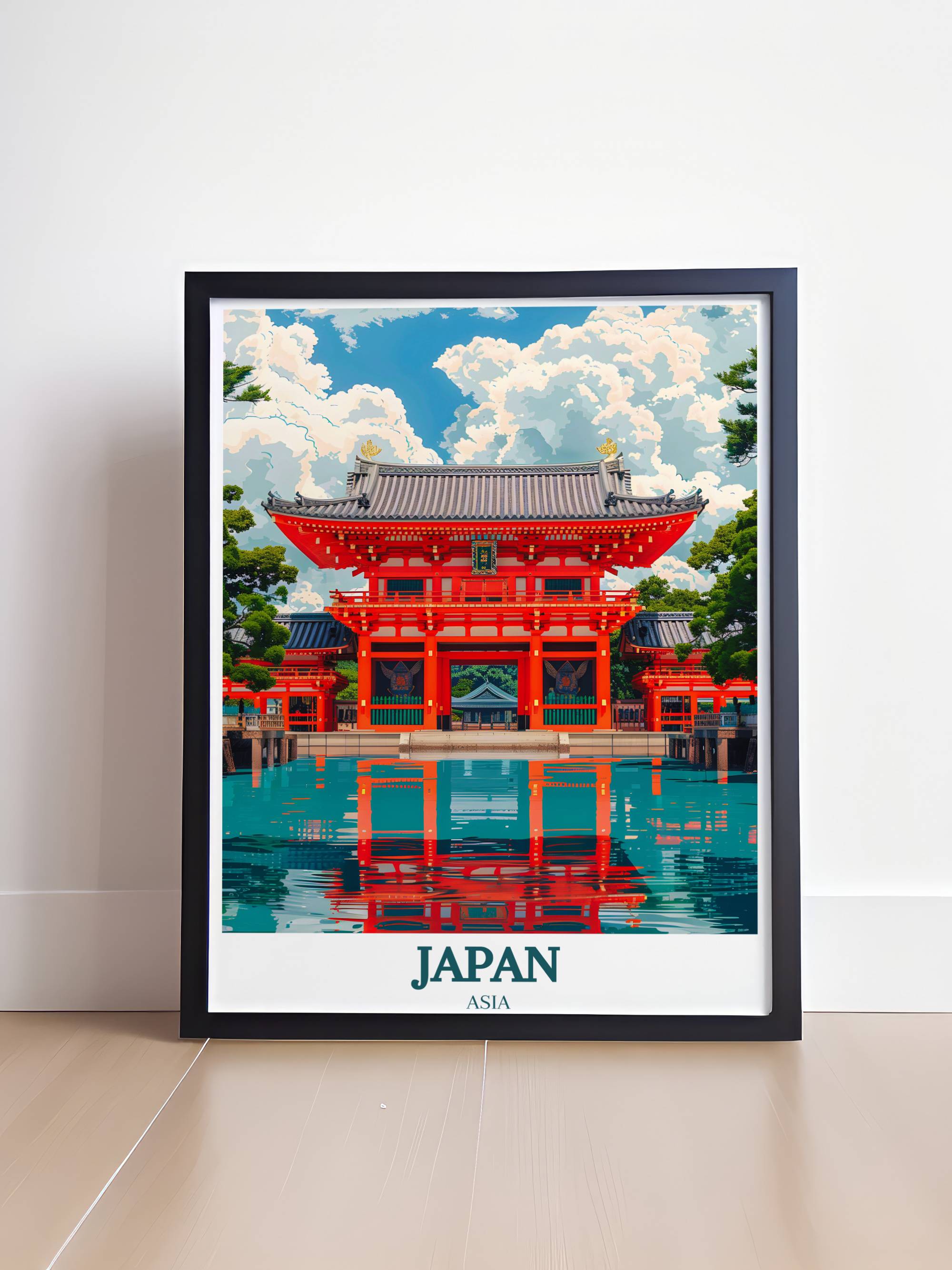 Itsukushima Shrine in Art - Tokyo Wall Art - Japan Art - Asian Decor - Asian Wall Art