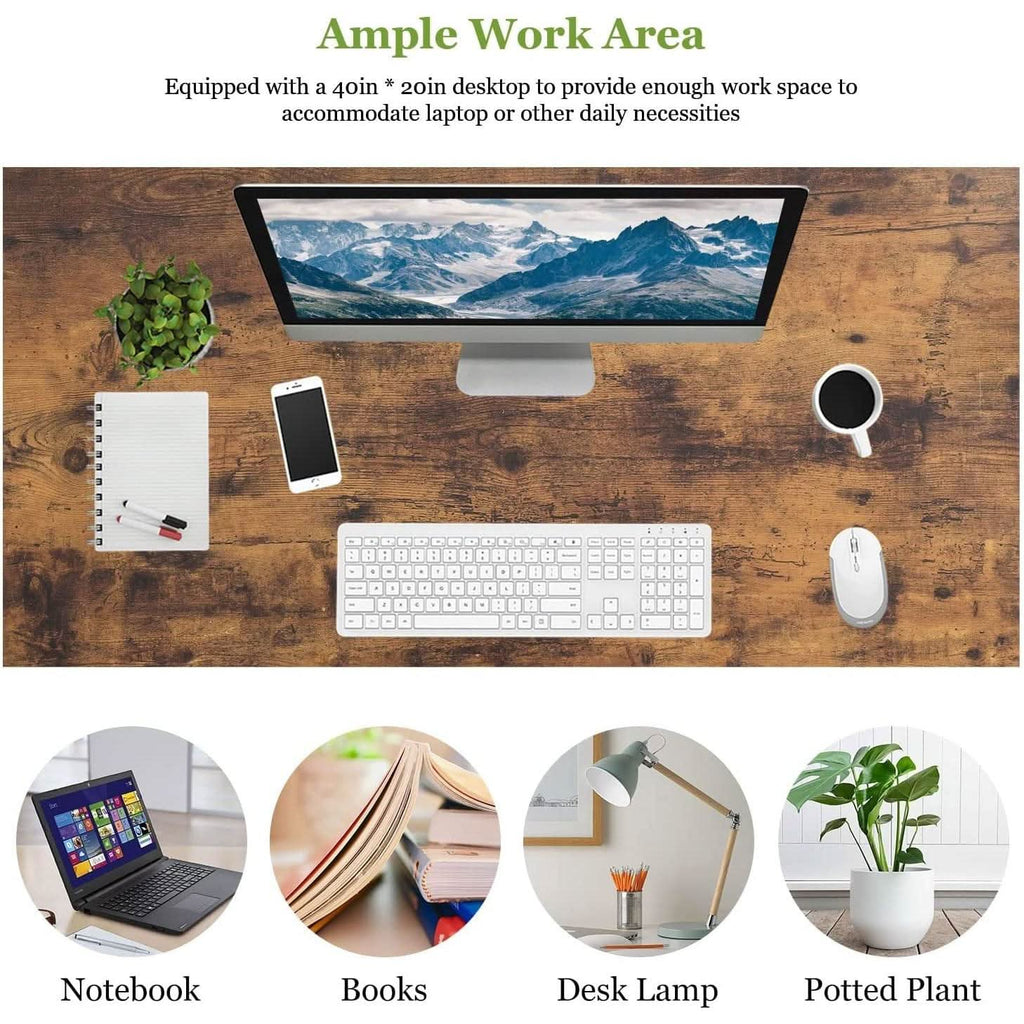 Industrial Laptop Desk 39.4 Inch Length 19.7 Inch Width-4