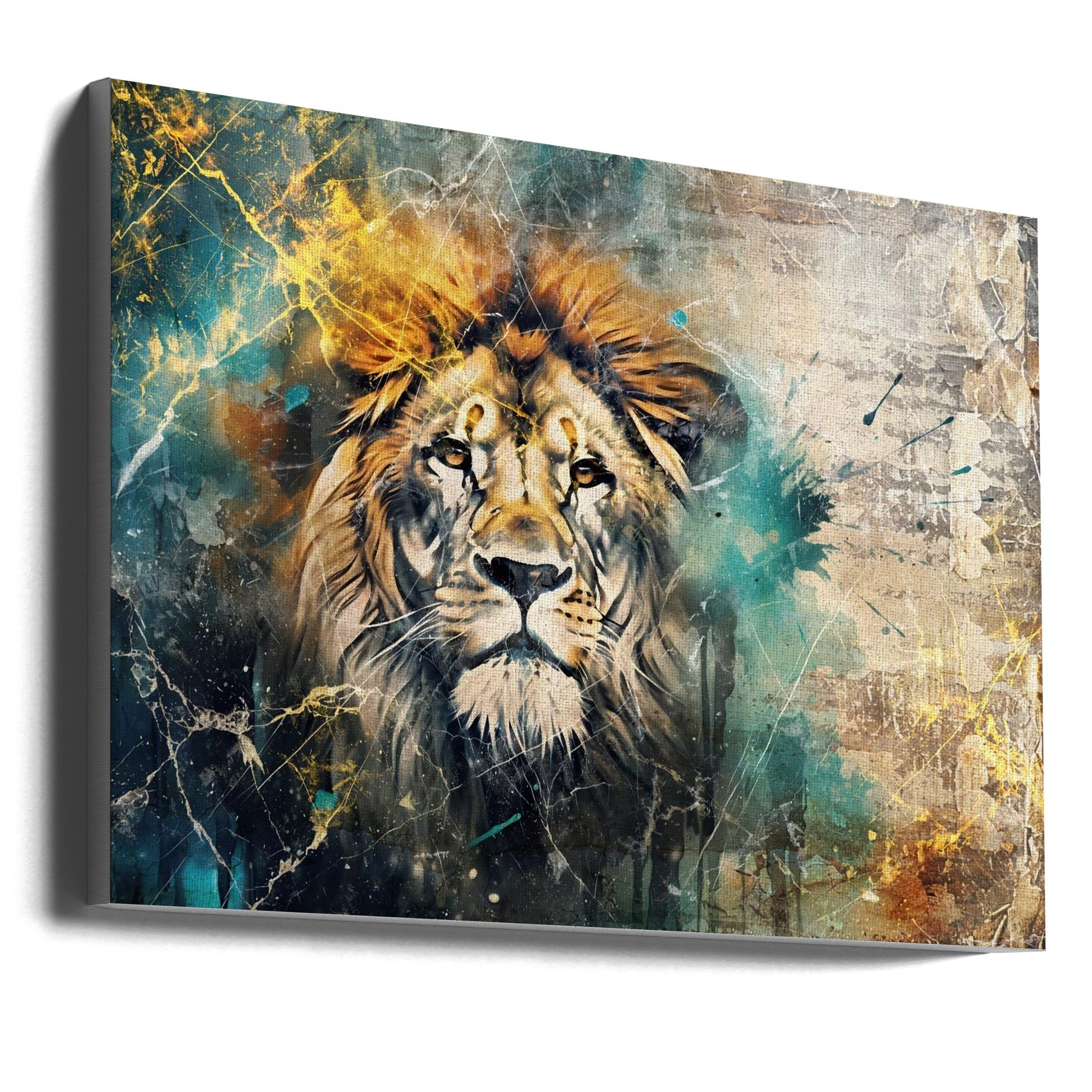 Wall art Lion Animal Vintage Art Illustration Wallart 04-0