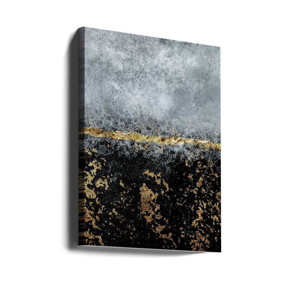 Wall art Gold Black Abstract-0