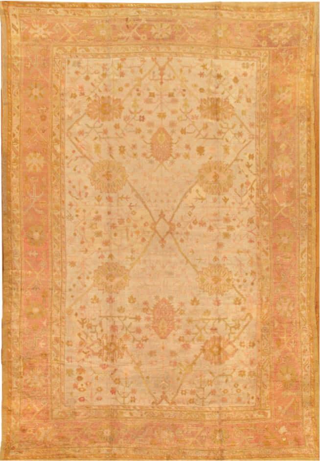 Canvello Antique Oushak Hand-Knotted Lamb's Wool Area Rug-10'1" X 15'3"-0