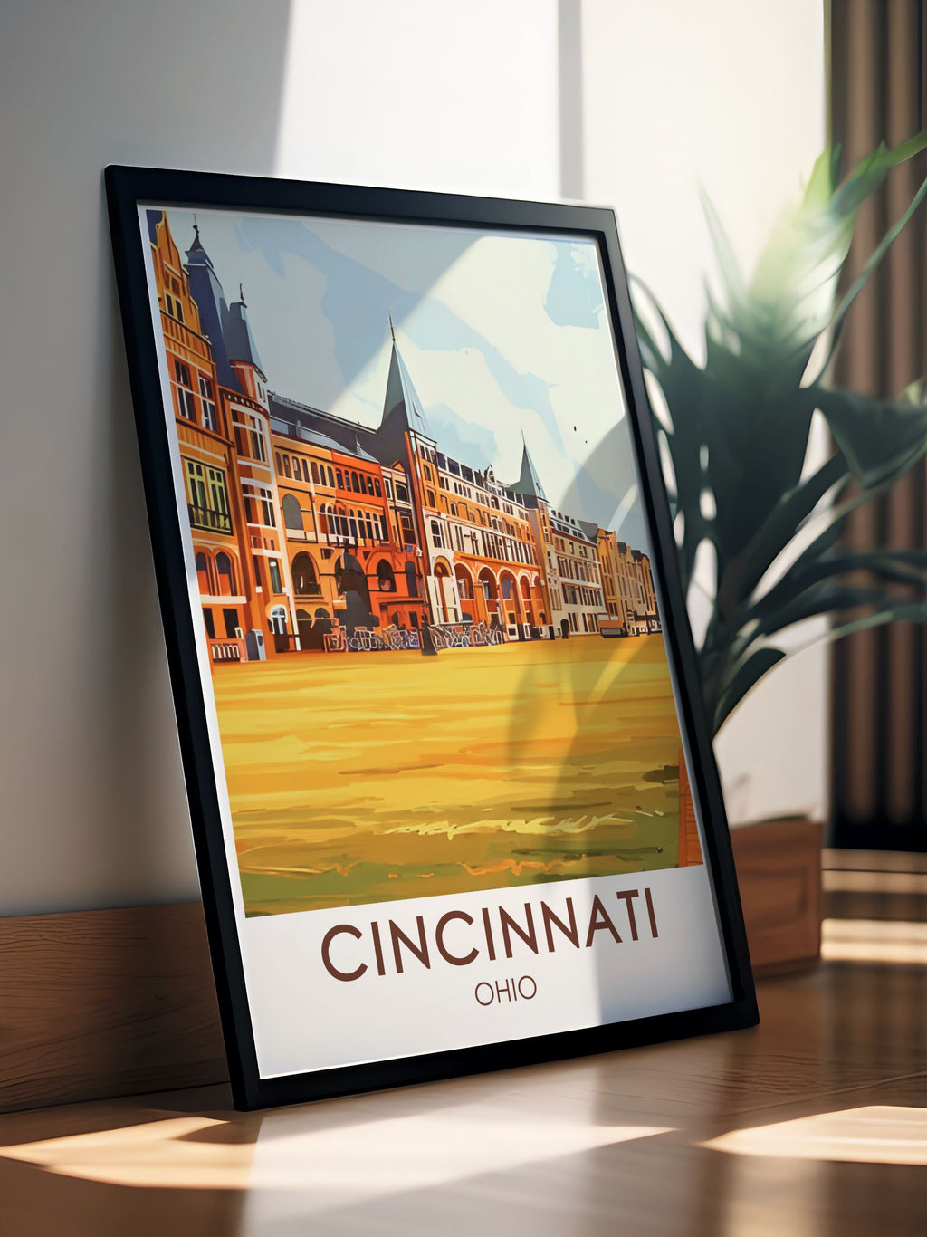 Cincinnati Poster Print -  Cincinnati Music Hall Poster Print - Cincinnati Skyline Travel Print - Cincinnati City Map Canvas Art-3