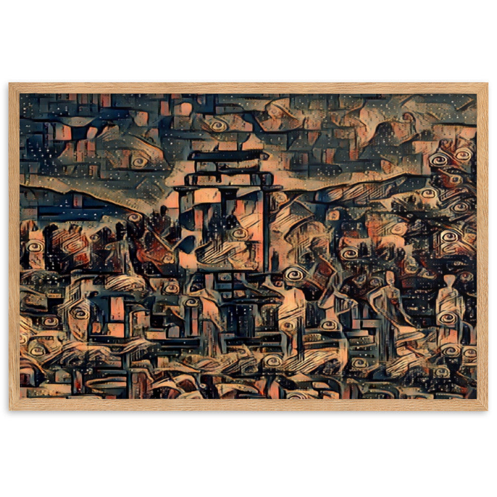 A SUNDAY AT THE ORACLE OF DELPHI Premium Framed Poster