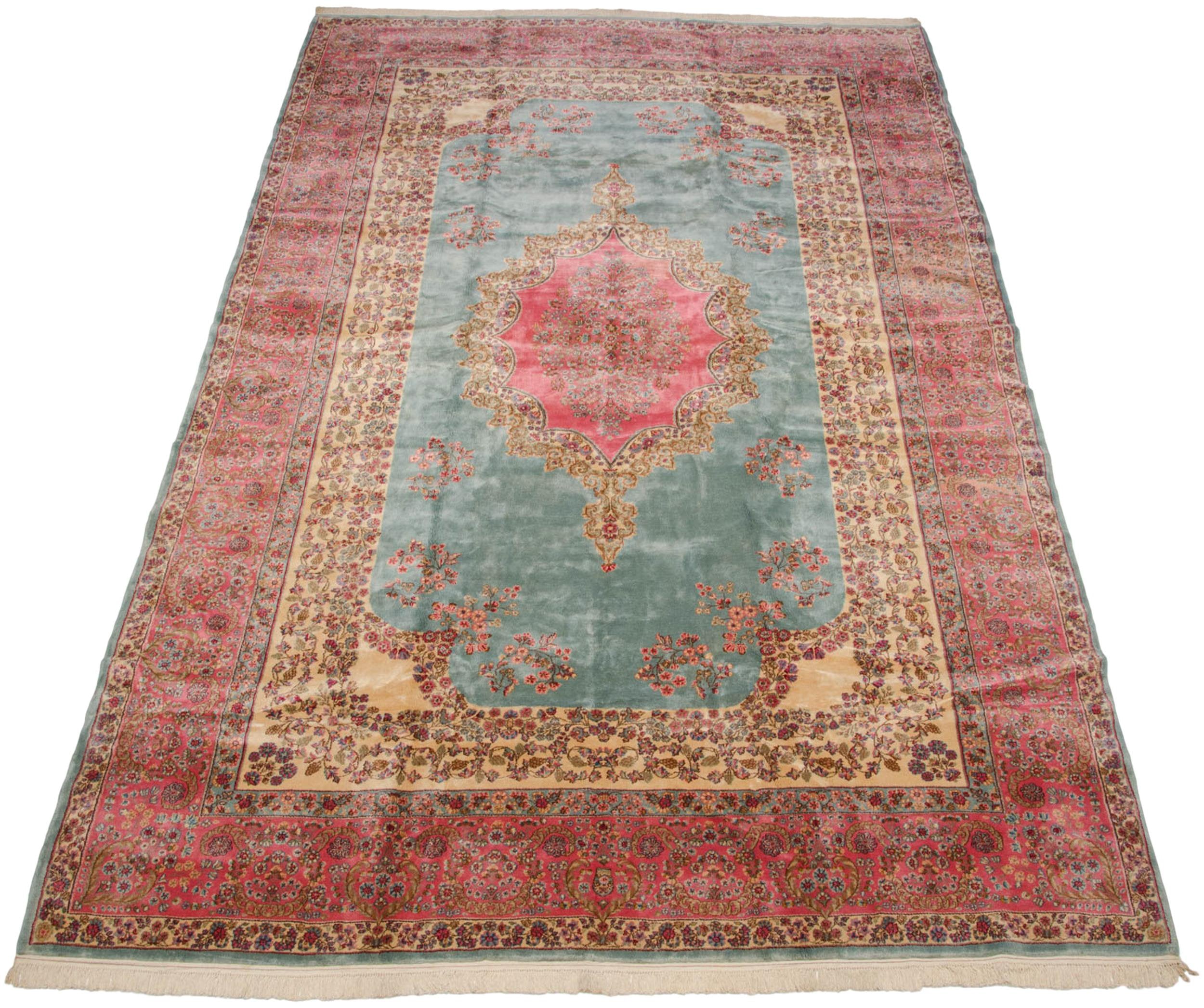 10x16.5 Vintage Fine Kerman Carpet-3