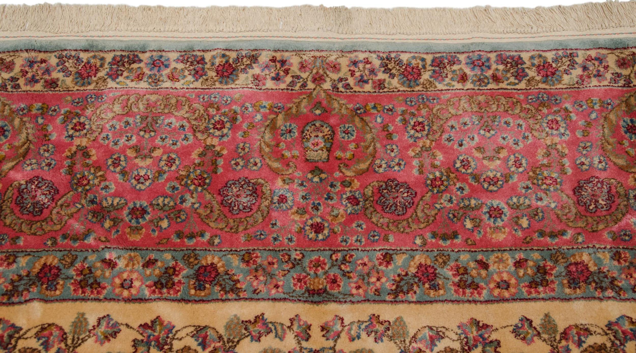 10x16.5 Vintage Fine Kerman Carpet-4
