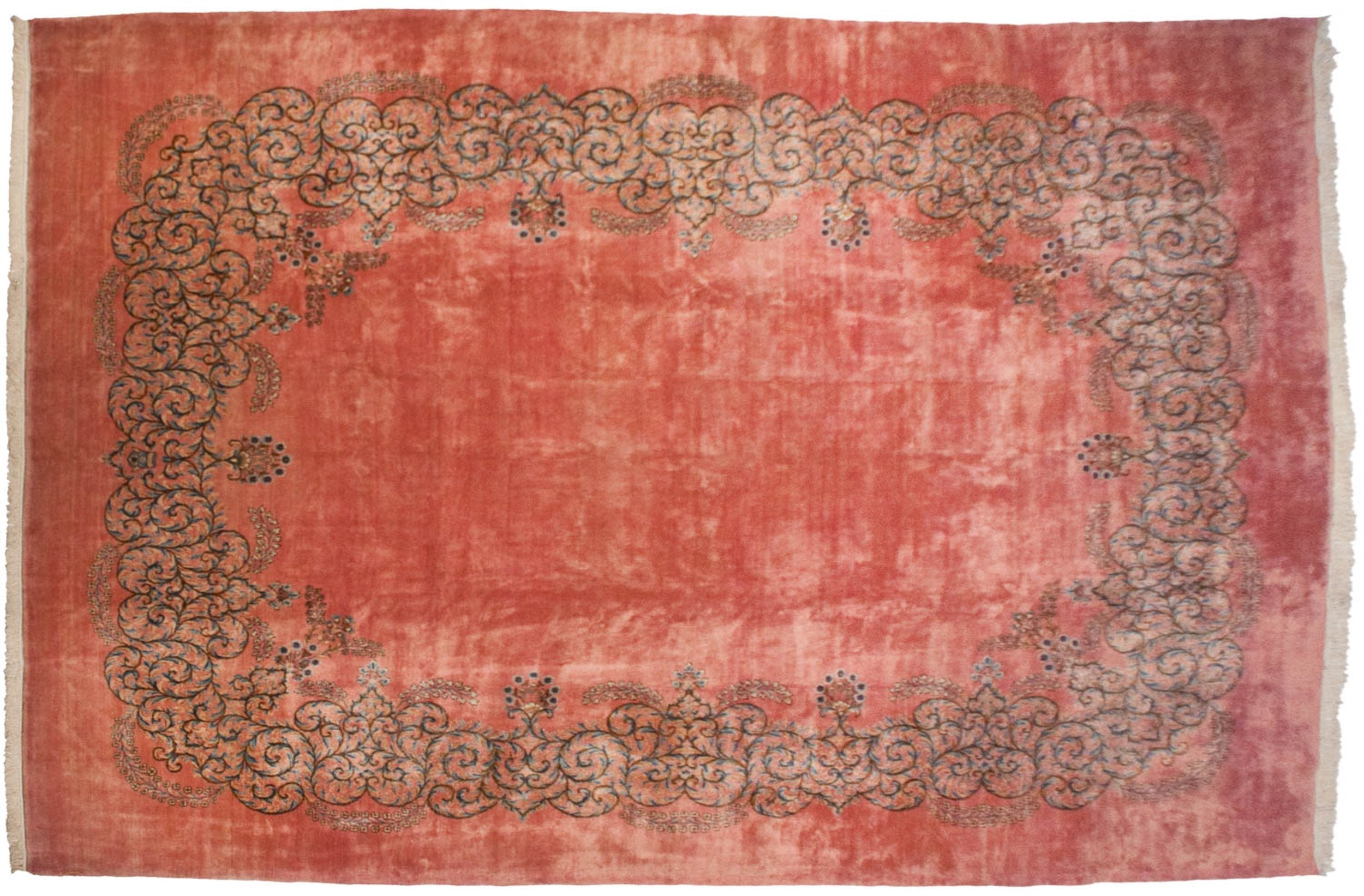 12x17.5 Vintage Fine Kerman Carpet-0
