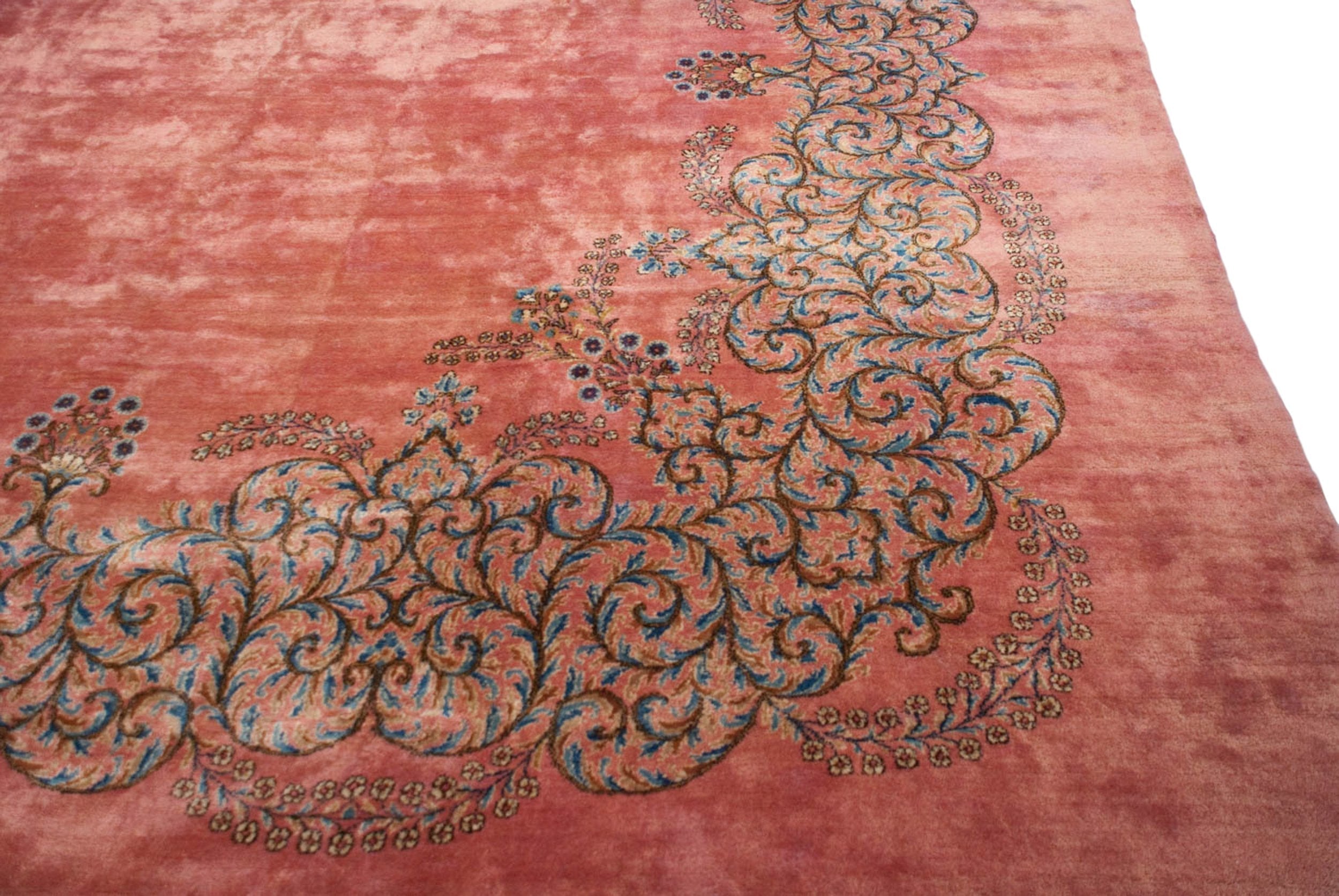 12x17.5 Vintage Fine Kerman Carpet-4