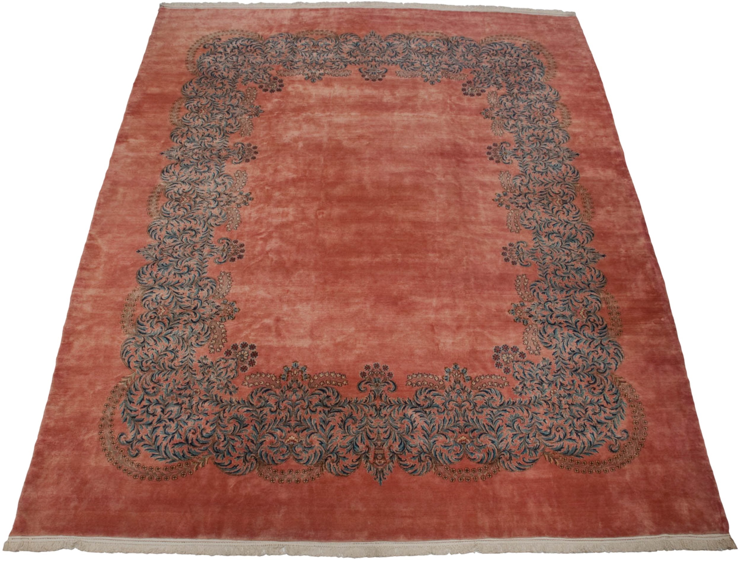 11x14 Vintage Fine Kerman Carpet-1