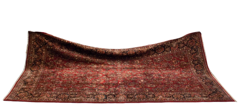 10.5x18.5 Vintage American Sarouk Carpet-2