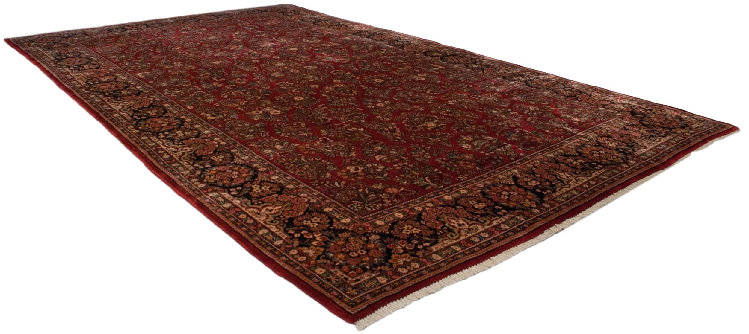 10.5x18.5 Vintage American Sarouk Carpet-3
