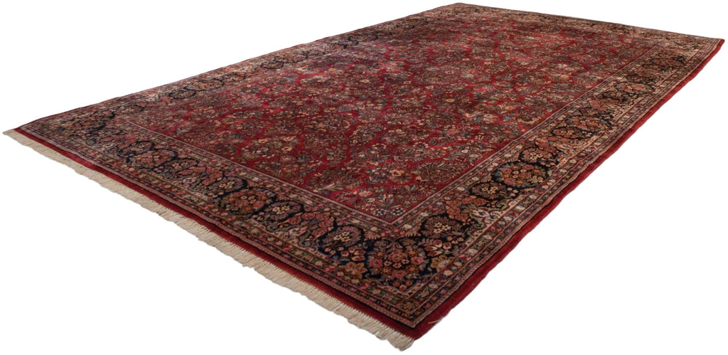 10.5x18.5 Vintage American Sarouk Carpet-4