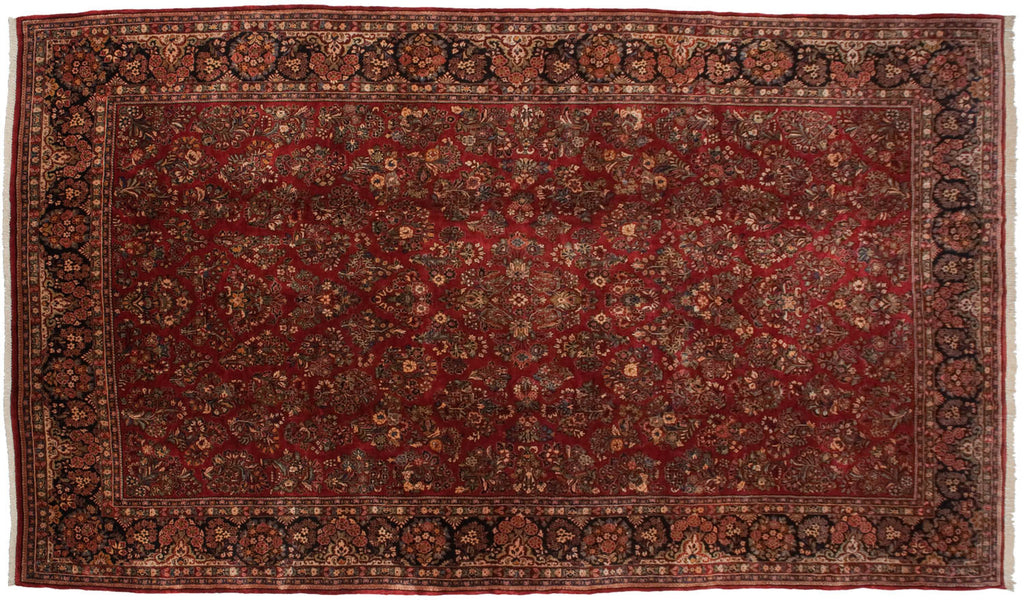 10.5x18.5 Vintage American Sarouk Carpet-0