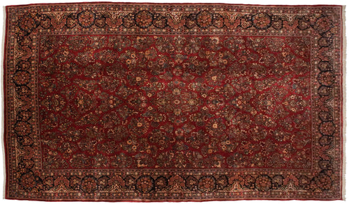 10.5x18.5 Vintage American Sarouk Carpet-0