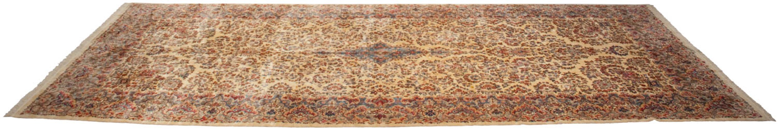 9.5x22.5 Vintage Kerman Carpet-1