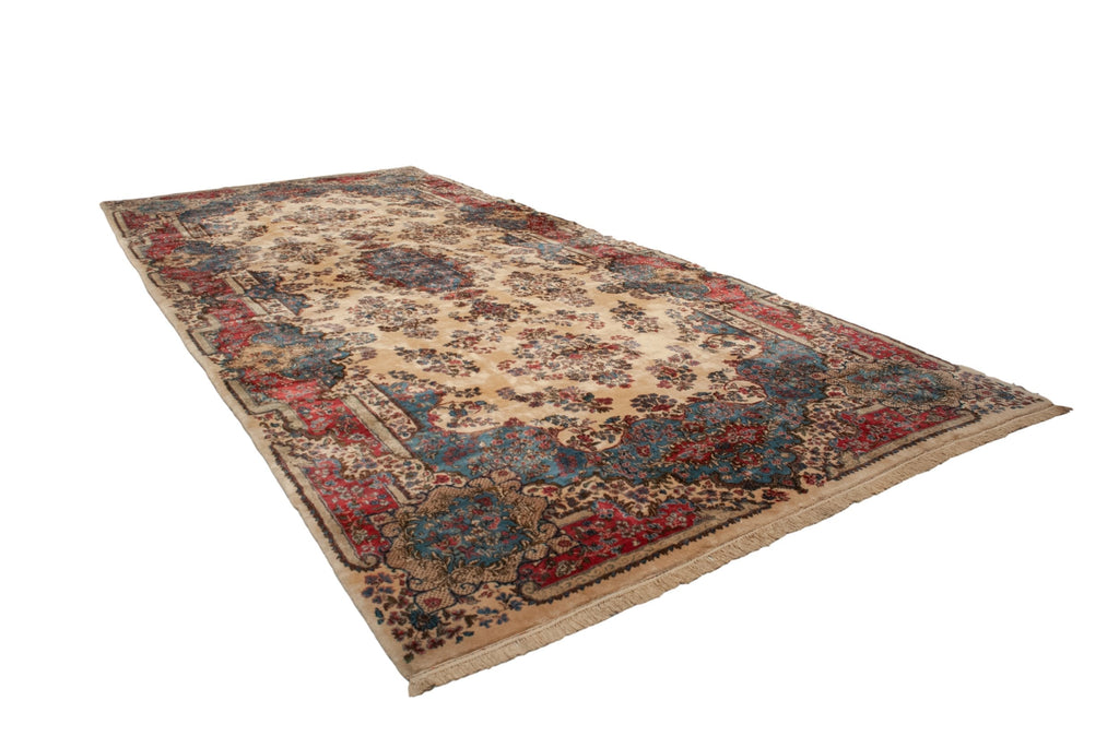 9x20 Vintage Kerman Carpet-0