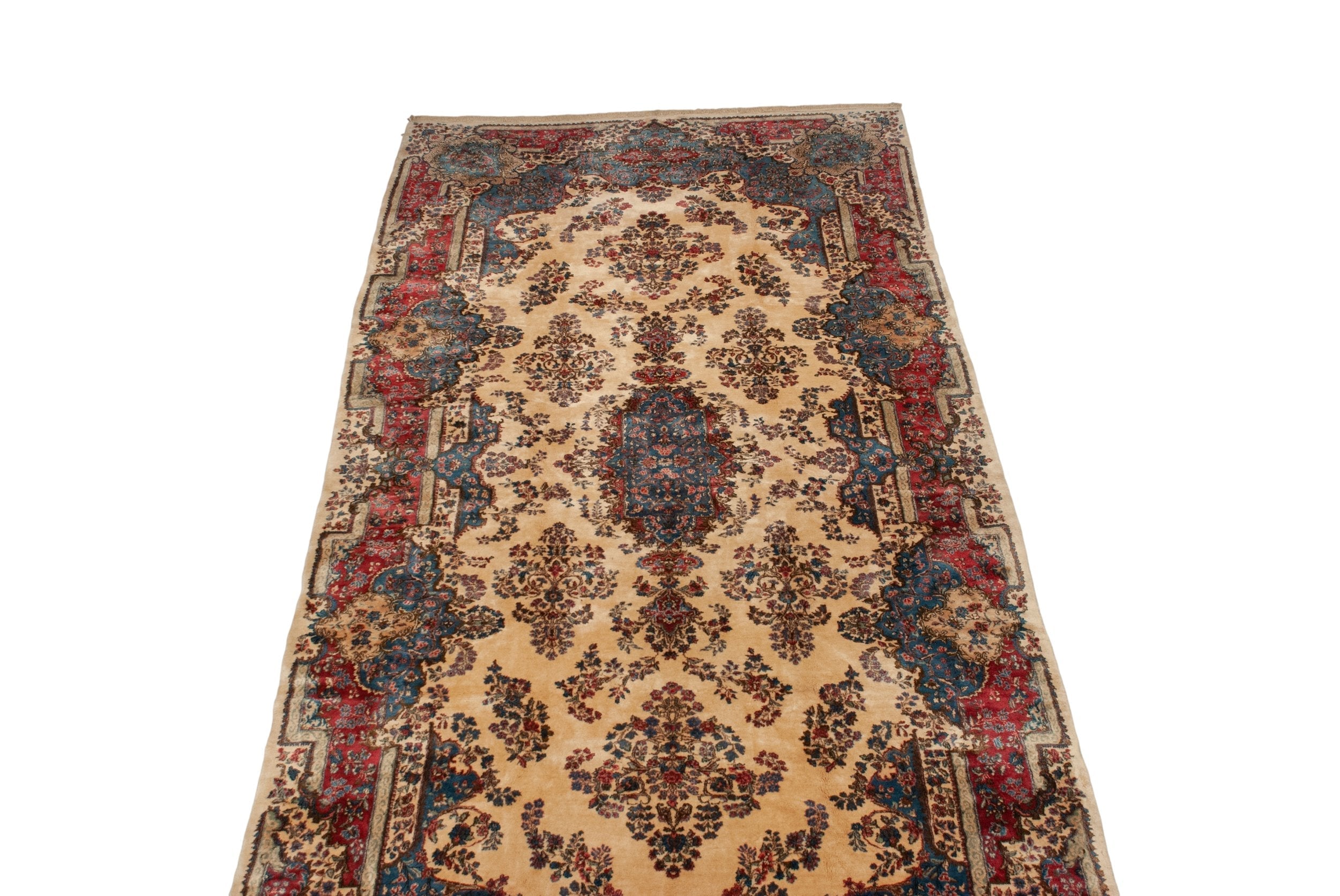 9x20 Vintage Kerman Carpet-1