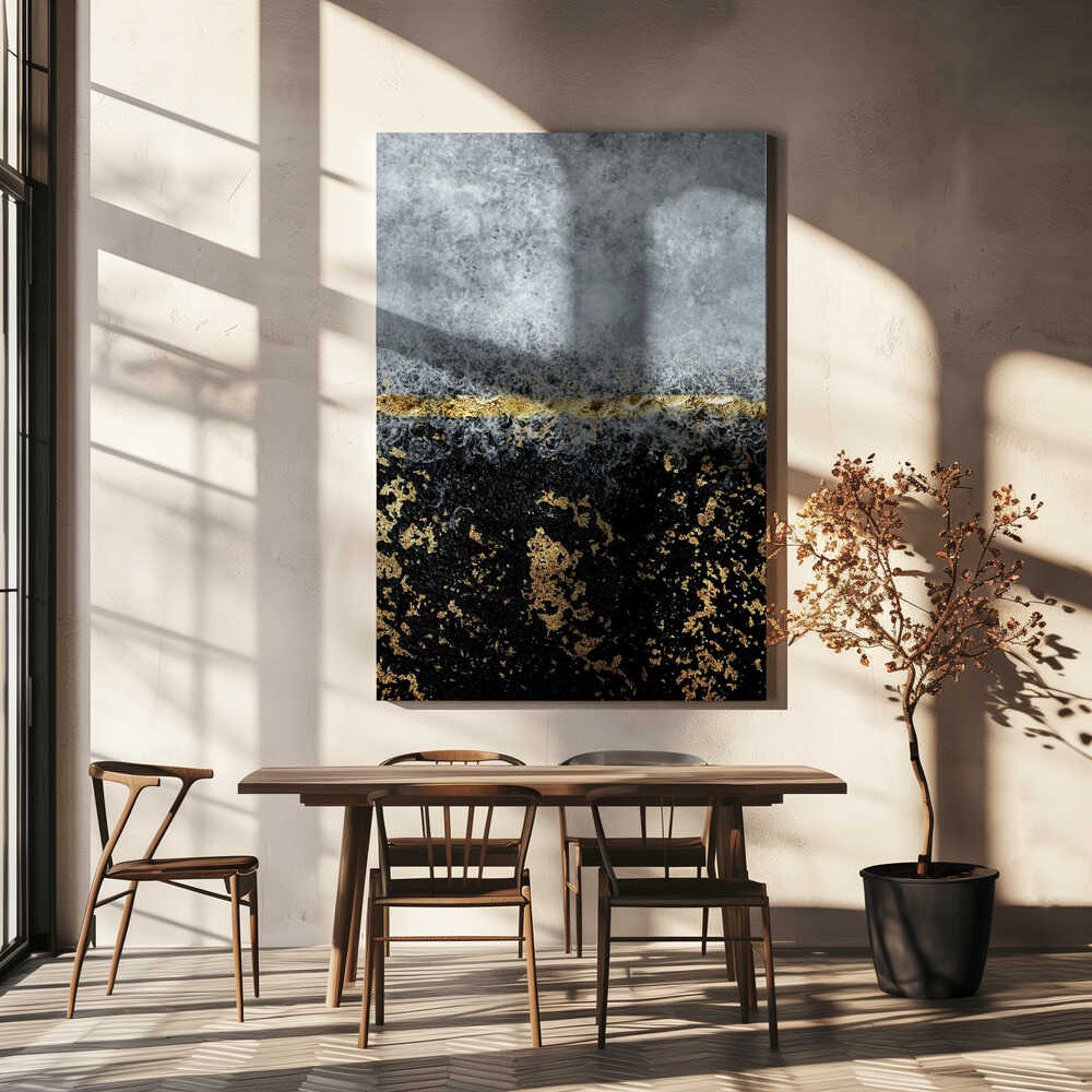 Wall art Gold Black Abstract-3