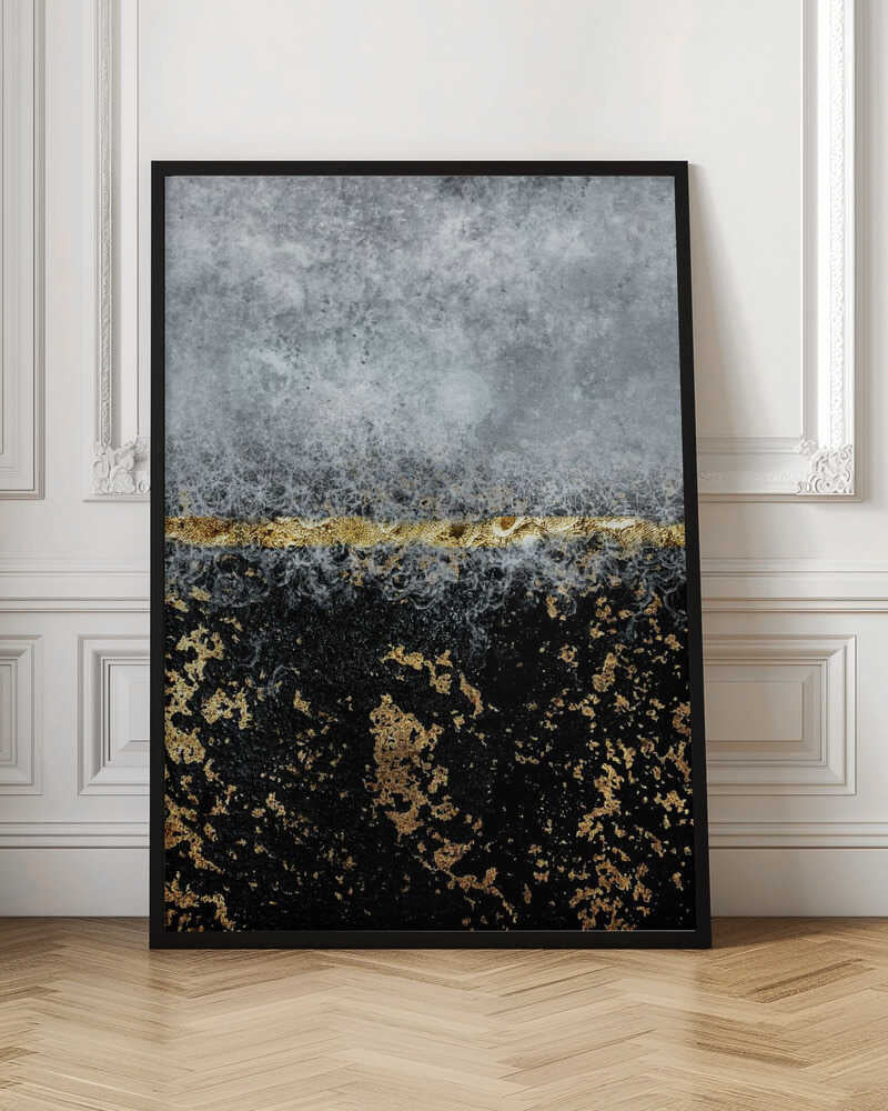 Wall art Gold Black Abstract-2