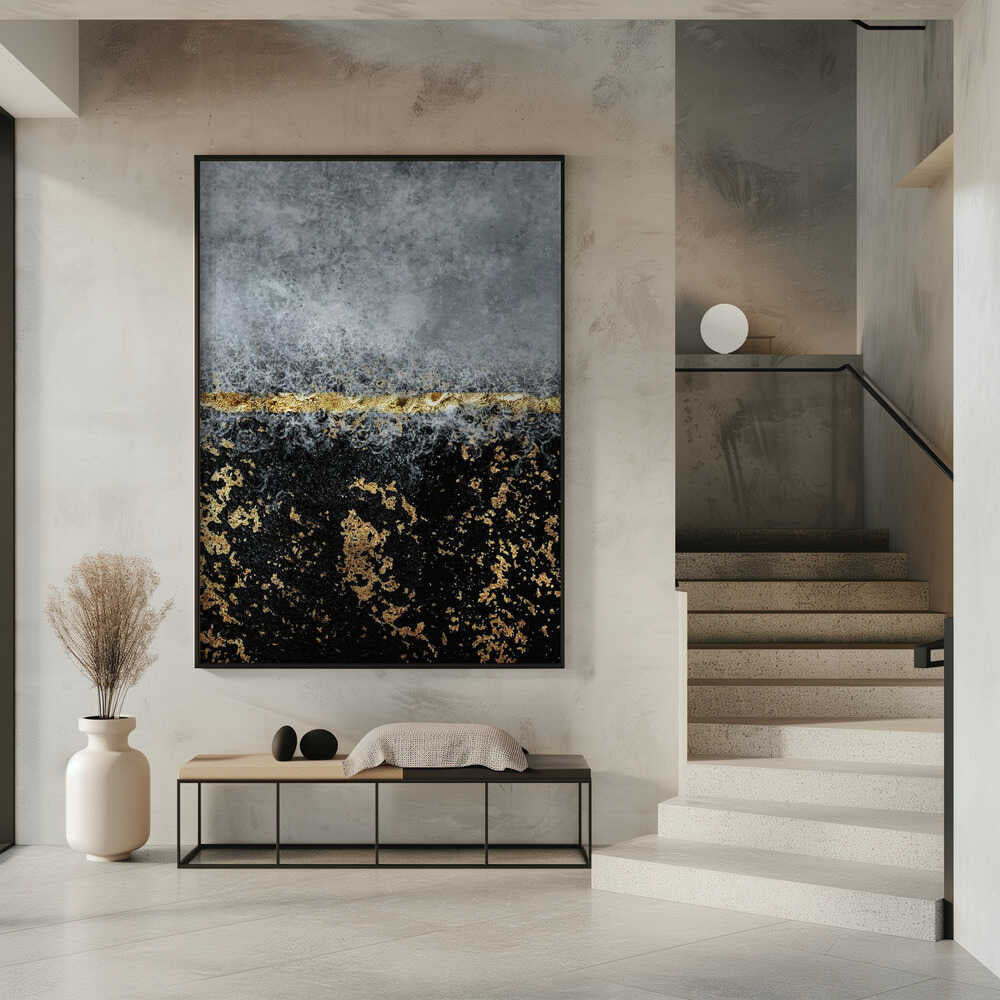 Wall art Gold Black Abstract-4